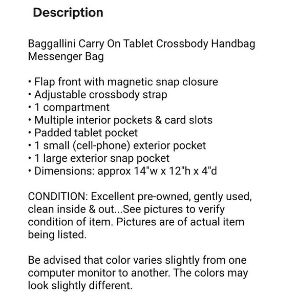 Baggallini Carry On Tablet Crossbody Handbag Messenger Bag Travel Boho Hippie - Picture 9 of 9